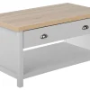 Couchtisch Grau / Heller Holzfarbton Rechteckig Clio