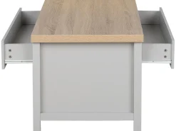 Couchtisch Grau / Heller Holzfarbton Rechteckig Clio