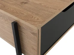 Couchtisch Heller Holzfarbton / Schwarz Rechteckig Blackpool