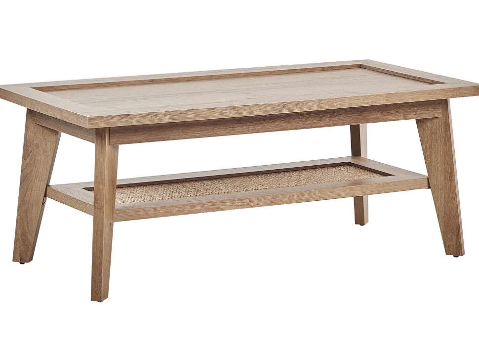 Couchtisch Heller Holzfarbton 100 X 50 Cm Simla