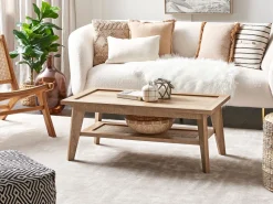 Couchtisch Heller Holzfarbton 100 X 50 Cm Simla