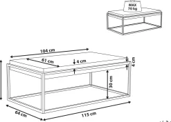Couchtisch Heller Holzfarbton Altos