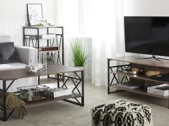 Couchtisch Holzoptik Taupe Rechteckig Bolton