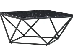 Couchtisch Marmor Optik Schwarz Quadratisch 80 X 80 Cm Malibu