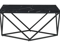 Couchtisch Marmor Optik Schwarz Quadratisch 80 X 80 Cm Malibu