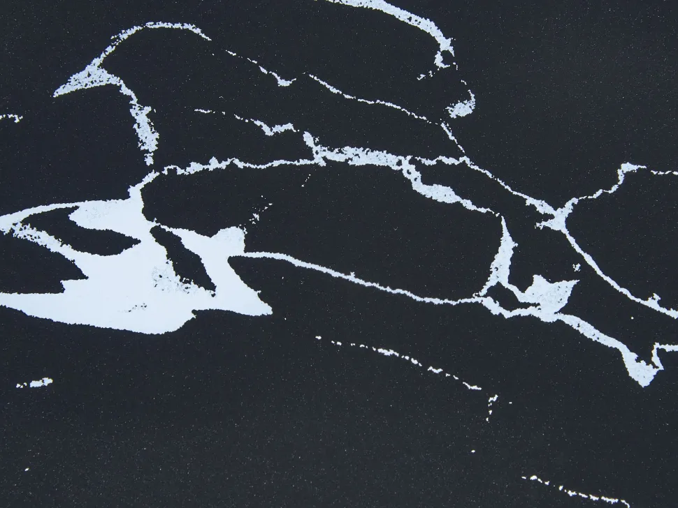 Couchtisch Marmor-Effekt Schwarz O 80 Cm Bernie