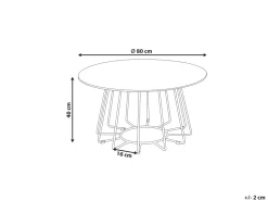 Couchtisch Marmor-Effekt Schwarz O 80 Cm Bernie