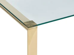 Couchtisch Mit Glasplatte Gold Tilon