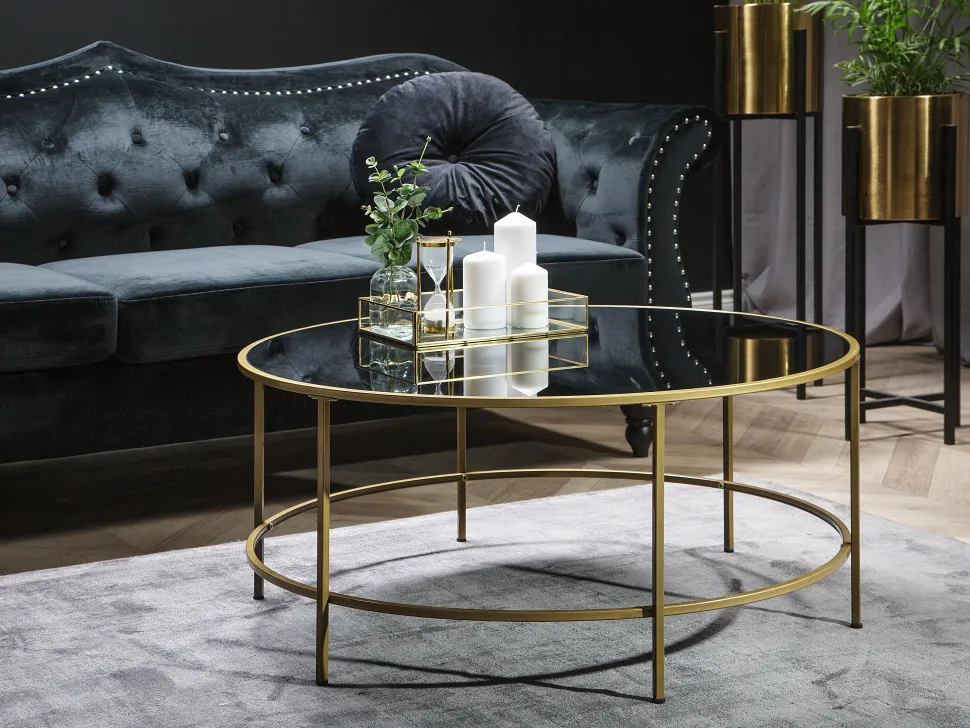 Couchtisch Schwarz / Gold 88 Cm Florence