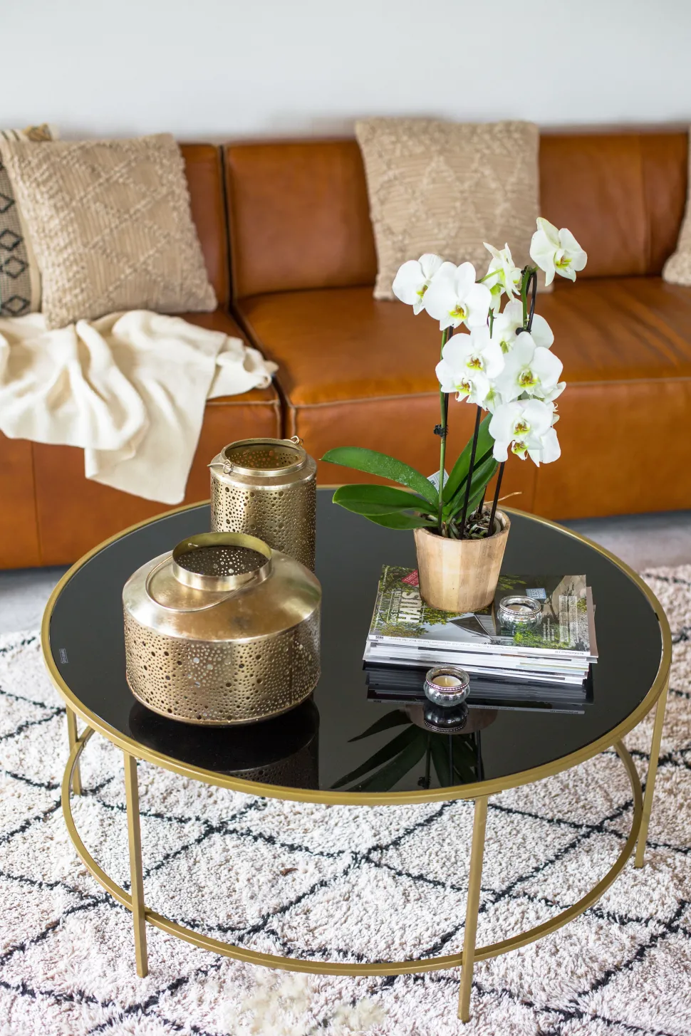 Couchtisch Schwarz / Gold 88 Cm Florence