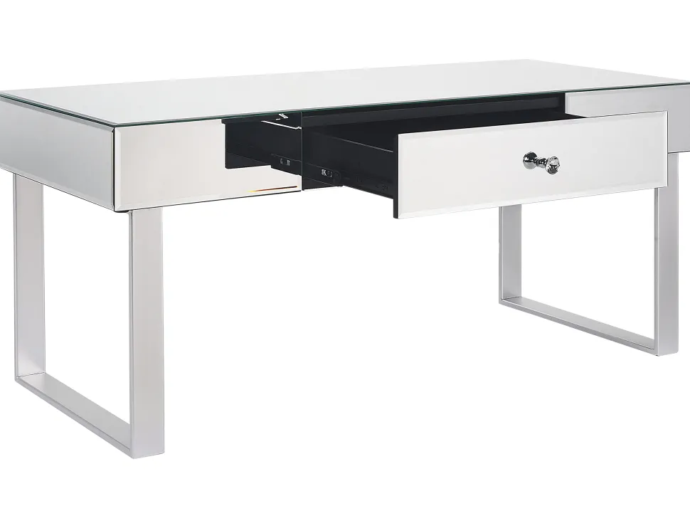 Couchtisch Silber Mit Schublade Verspiegelt Nesle