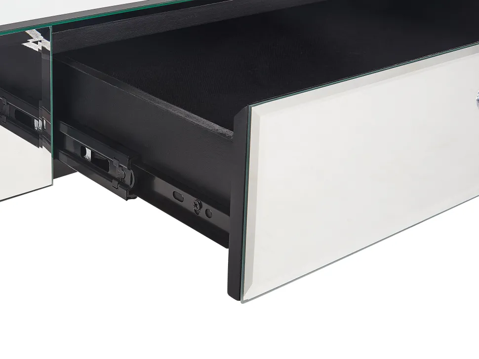 Couchtisch Silber Mit Schublade Verspiegelt Nesle