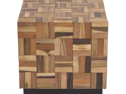 Couchtisch Teakholz Braun Quadratisch 45 X 45 Cm Gameti