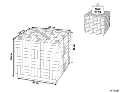 Couchtisch Teakholz Braun Quadratisch 45 X 45 Cm Gameti