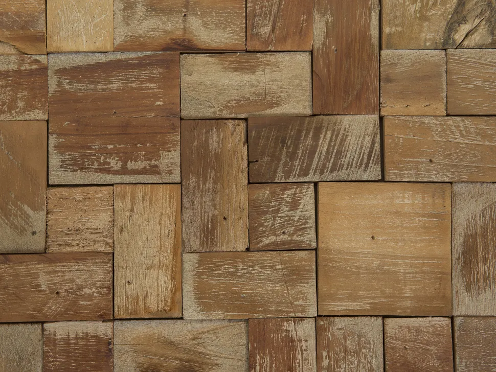 Couchtisch Teakholz Hellbraun Quadratisch 80 X 80 Cm Gambo