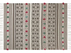 Decke Baumwolle Beige / Braun 130 X 180 Cm Orientalisches Muster Chinsurah