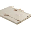 Decke Baumwolle Beige / Pink Lama-Motiv 130 X 180 Cm Nandyal