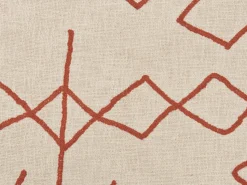 Decke Baumwolle Beige / Rot 130 X 180 Cm Geometrisches Muster Bhiwani
