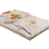 Decke Baumwolle Beige / Senfgelb 130 X 180 Cm Abstraktes Muster Adoni