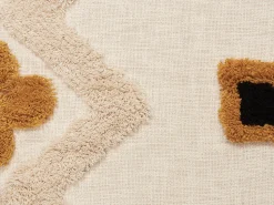 Decke Baumwolle Beige / Senfgelb 130 X 180 Cm Abstraktes Muster Adoni