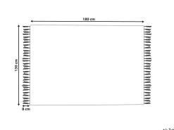 Decke Baumwolle Beige / Senfgelb 130 X 180 Cm Abstraktes Muster Adoni