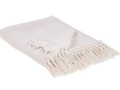 Decke Baumwolle Beige 125 X 150 Cm Yarsa