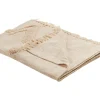 Decke Baumwolle Beige 130 X 180 Cm Orientalisches Muster Fatehpur