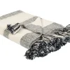Decke Baumwolle Beige Und Grau 130 X 170 Cm Cayir