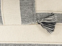 Decke Baumwolle Beige Und Grau 130 X 170 Cm Cayir