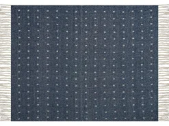 Decke Baumwolle Dunkelblau / Beige 130 X 170 Cm Taari