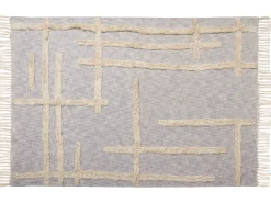 Decke Baumwolle Grau / Beige 130 X 180 Cm Abstraktes Muster Hospet