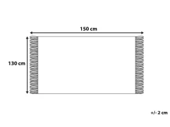 Decke Baumwolle Hellgrau 130 X 150 Cm Yamalak
