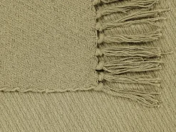 Decke Baumwolle Olivgrun 125 X 150 Cm Yarsa