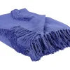 Decke Baumwolle Purpur 125 X 150 Cm Geometrisches Muster Khari