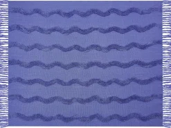 Decke Baumwolle Purpur 125 X 150 Cm Geometrisches Muster Khari