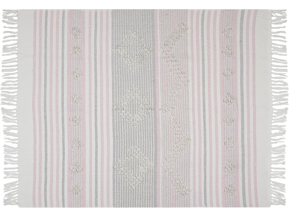 Decke Baumwolle Rosa 125 X 150 Cm Kaman