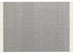 Decke Baumwolle Schwarz / Weis 125 X 150 Cm Geometrisches Muster Chyama