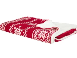 Decke Rot 150 X 200 Cm Weihnachtsmotiv Zweiseitig Vantaa