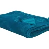 Decke Turkis Mit Pompons 200 X 220 Cm Saitler