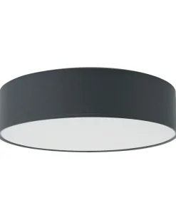 Deckenleuchte Grau 3-Flammig Trommelform Rena