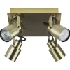 Deckenleuchte Messing 4-Flammig Quadratisch Bonte