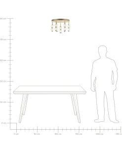 Deckenleuchte Metall Gold Rund Integriertes Led-Licht Yowaka