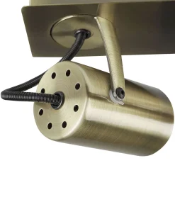 Deckenleuchte Metall Messing 3-Flammig Rund Klip