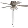 Deckenventilator Mit Licht Silber / Heller Holzfarbton Sirama