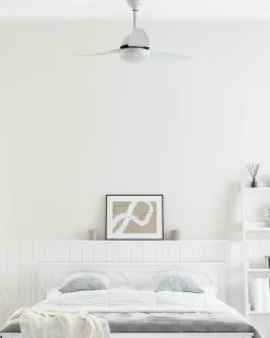 Deckenventilator Mit Licht Weis Toplica