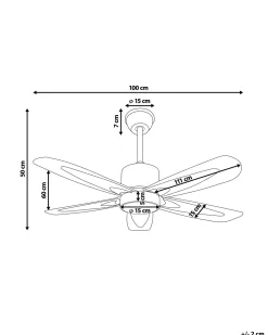 Deckenventilator Mit Licht Silber Coyote