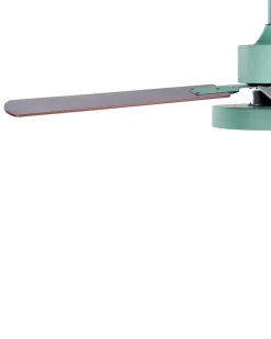 Deckenventilator Mit Licht Mintgrun / Heller Holzfarbton Hobble