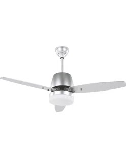 Deckenventilator Mit Licht Und Timerfunktion Silber Mlava