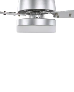 Deckenventilator Mit Licht Und Timerfunktion Silber Mlava