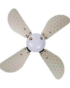 Deckenventilator Mit Licht Schwarz / Gelb Dolores